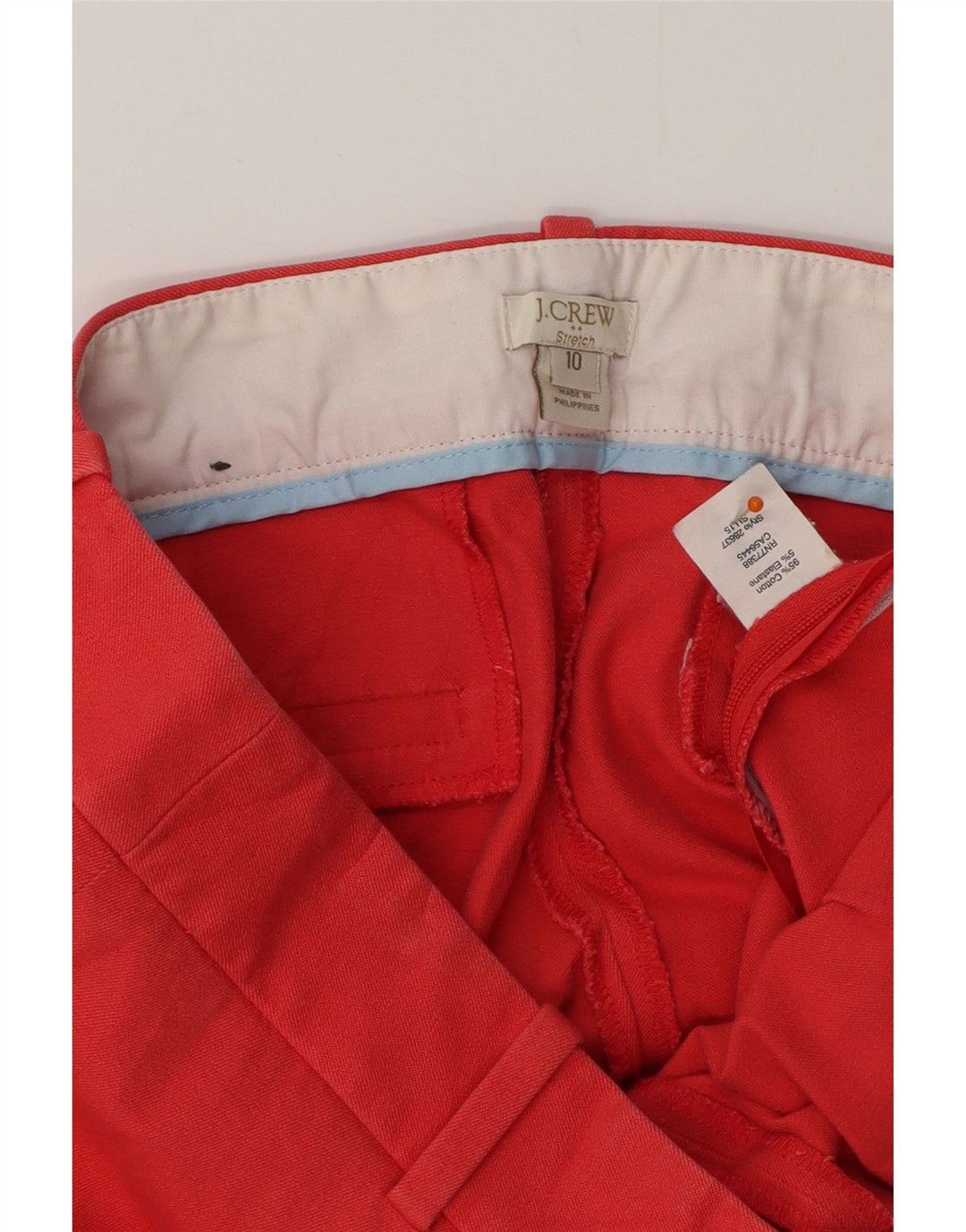 J. CREW Womens Slim Cropped Trousers US 10 Large W32 L25 Red