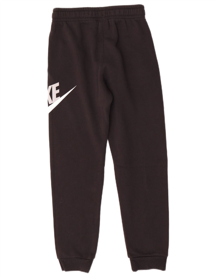 NIKE Boys Graphic Tracksuit Trousers Joggers 12-13 Years Large Black