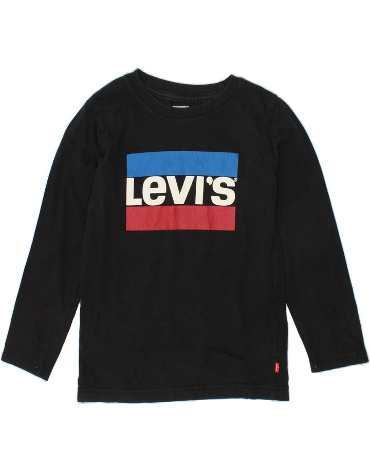 LEVI'S Boys Graphic Top Long Sleeve 5-6 Years Black Cotton Vintage Levi's and Second-Hand Levi's from Messina Hembry 