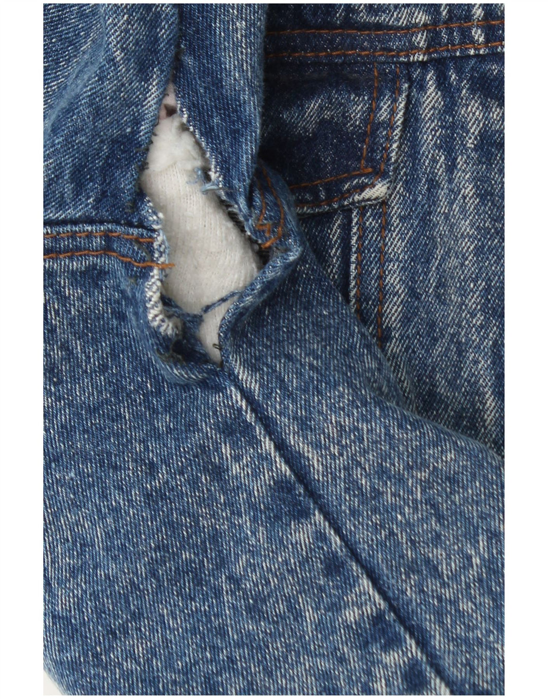 Vintage Mens Sherpa Denim Jacket IT 48 Medium Blue Cotton