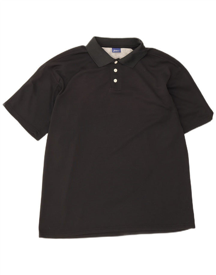 Asics Mens Polo Shirt XL Black Polyester