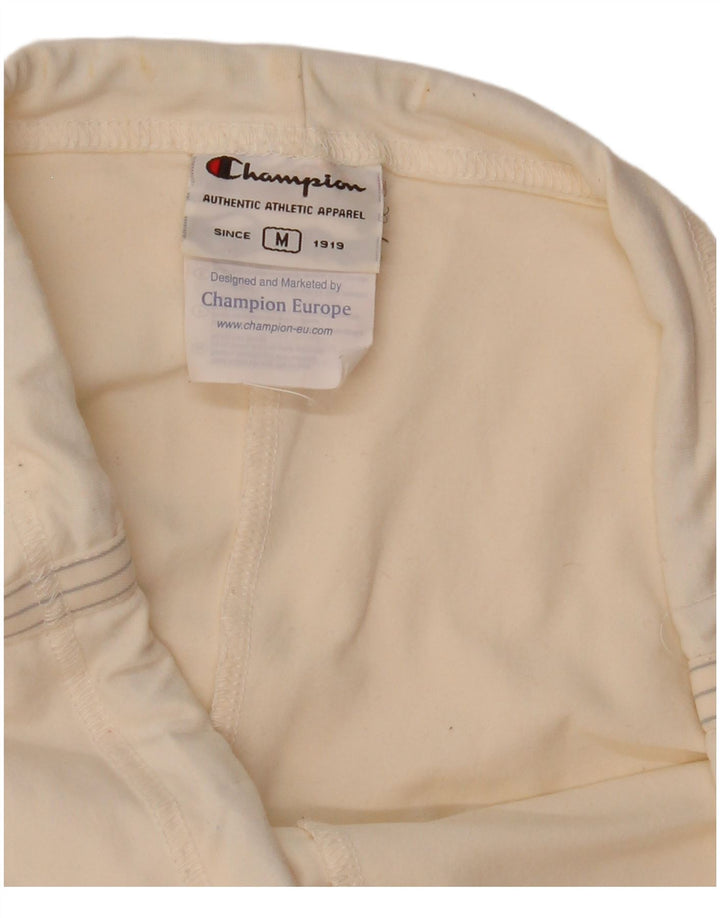 Champion Womens Flare Tracksuit Trousers UK 12 Medium  Off White Polyamide