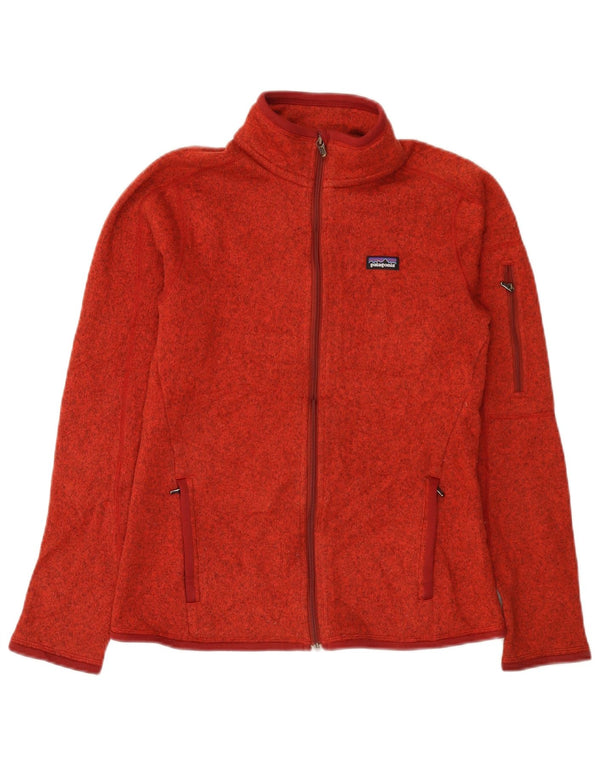 Patagonia Womens Tracksuit Top Jacket UK 10 Small Red Flecked Polyester
