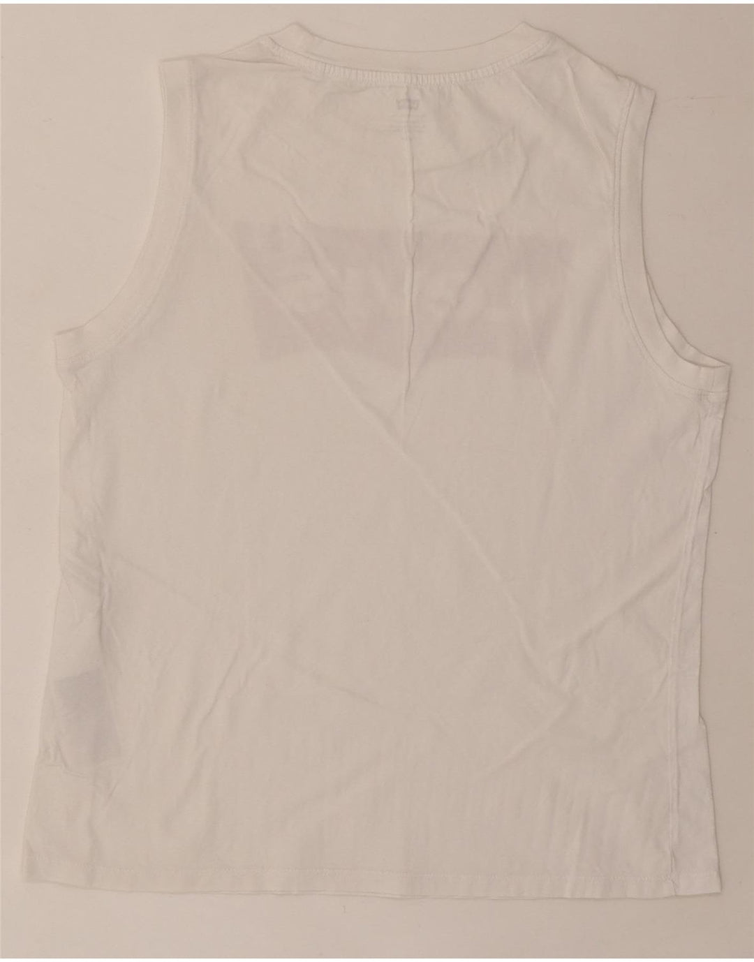 LEVI'S Mens Graphic Vest Top Small White Cotton Vintage Levi's and Second-Hand Levi's from Messina Hembry 