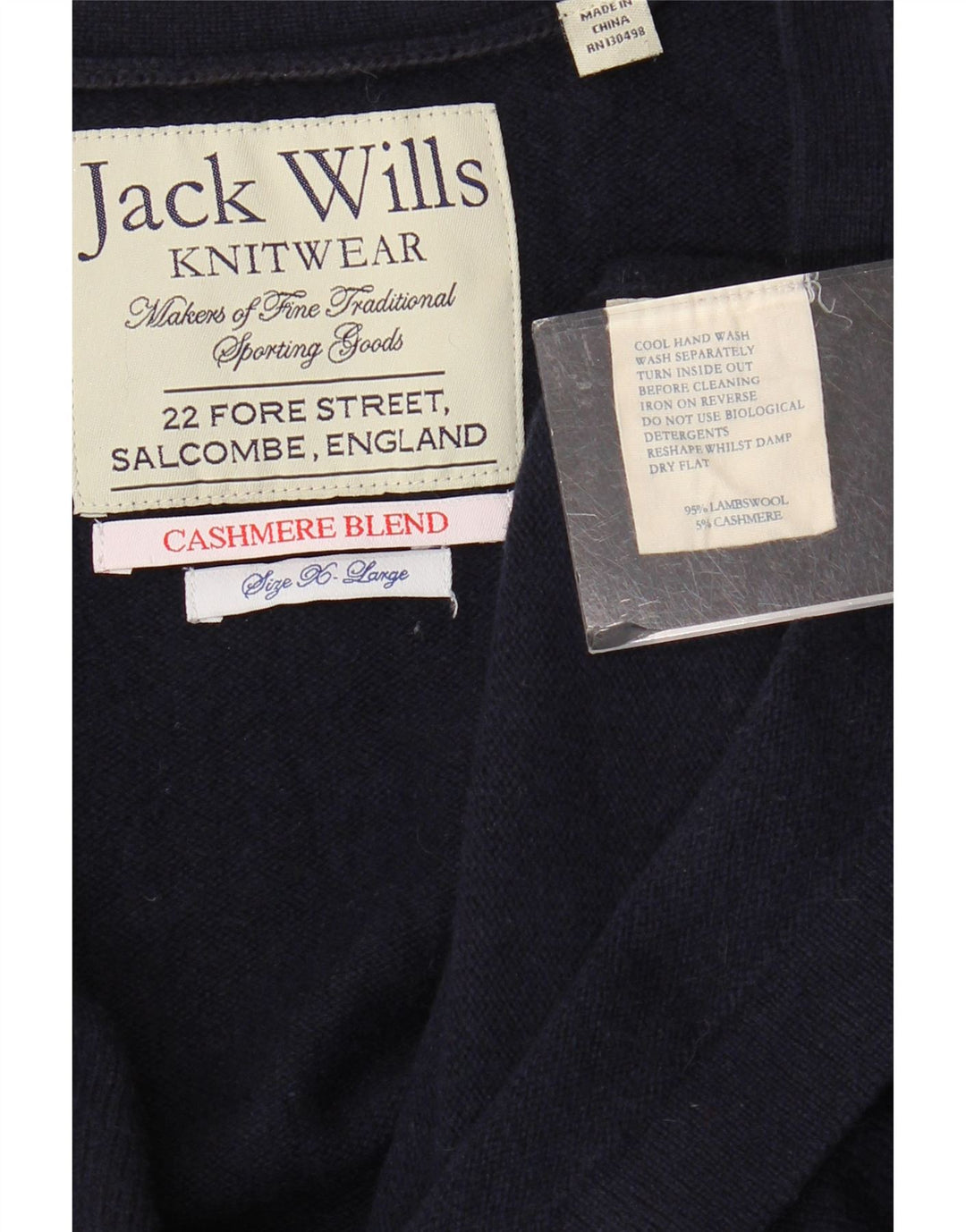 JACK WILLS Womens Cardigan Sweater UK 18 XL Navy Blue Lambswool