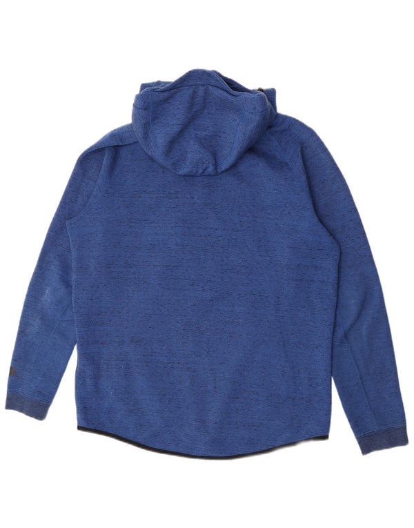 Nike Mens Zip Hoodie Sweater Medium Blue Flecked Cotton
