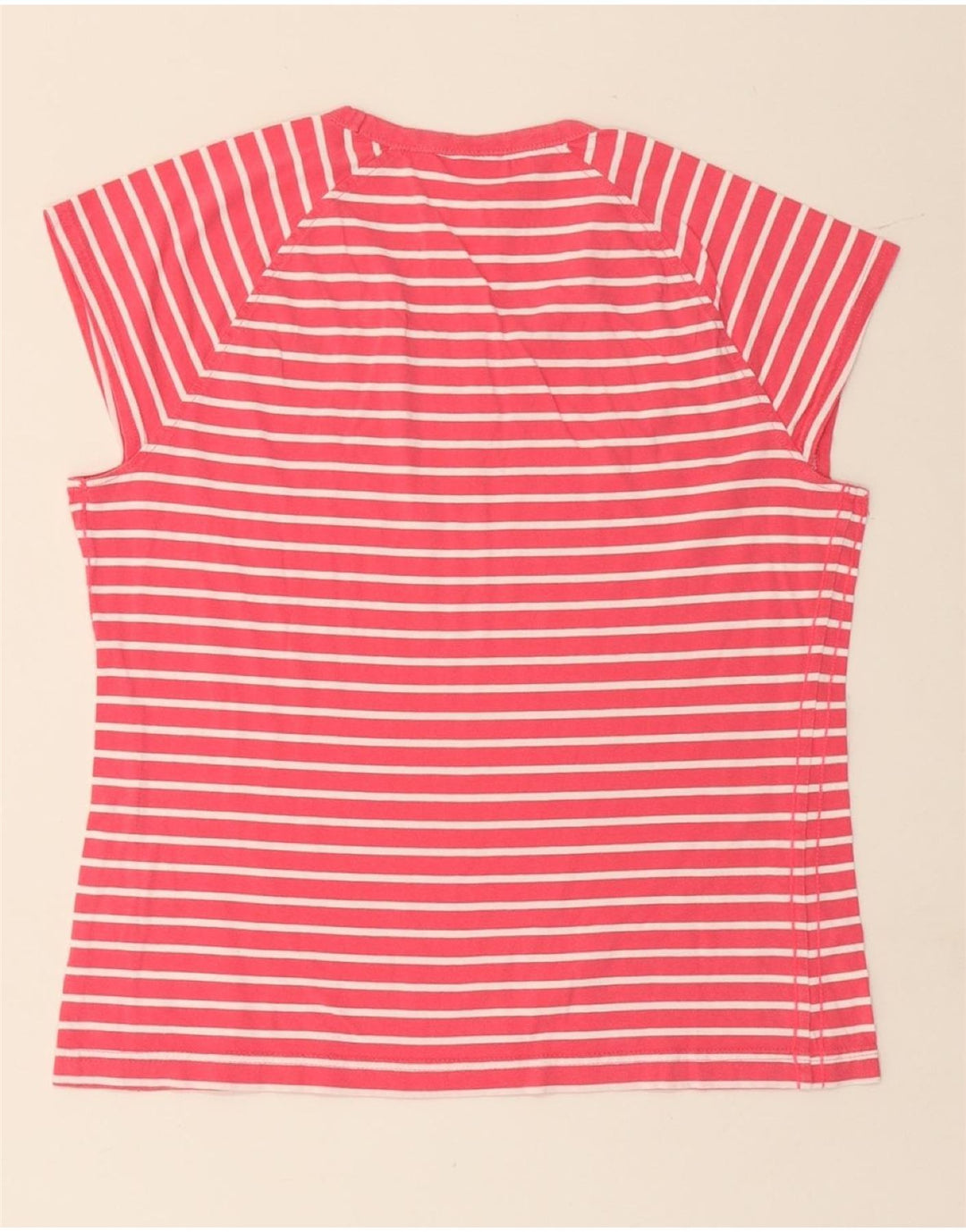 PUMA Womens Slim T-Shirt Top UK 16 Large Pink Striped