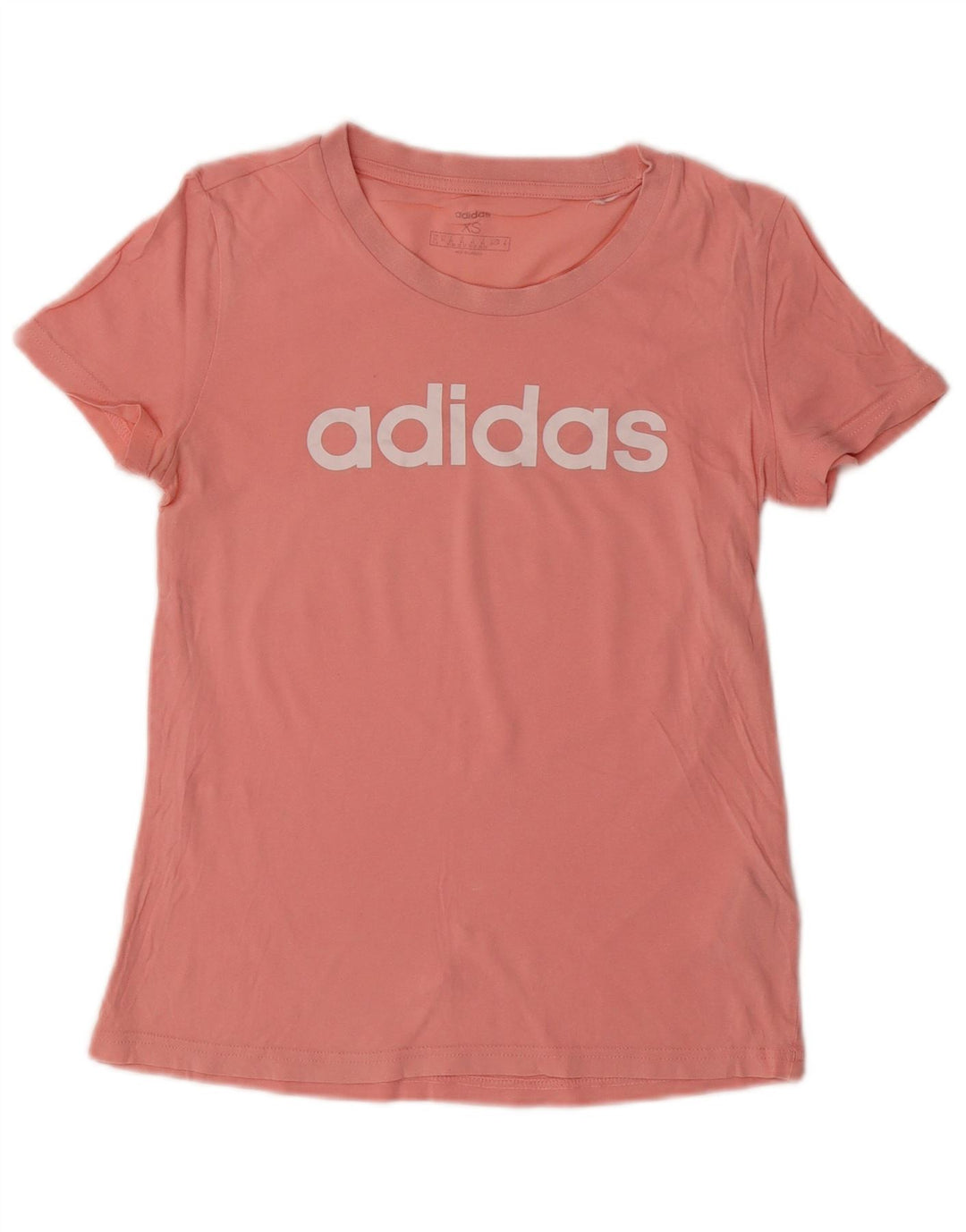 ADIDAS Womens Graphic T-Shirt Top UK 4/6 XS Pink Cotton
