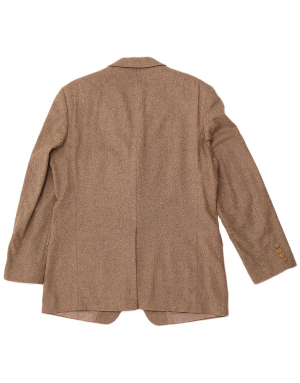 HUGO BOSS Mens Rossellini Blazer Jacket IT 52 XL Brown Herringbone