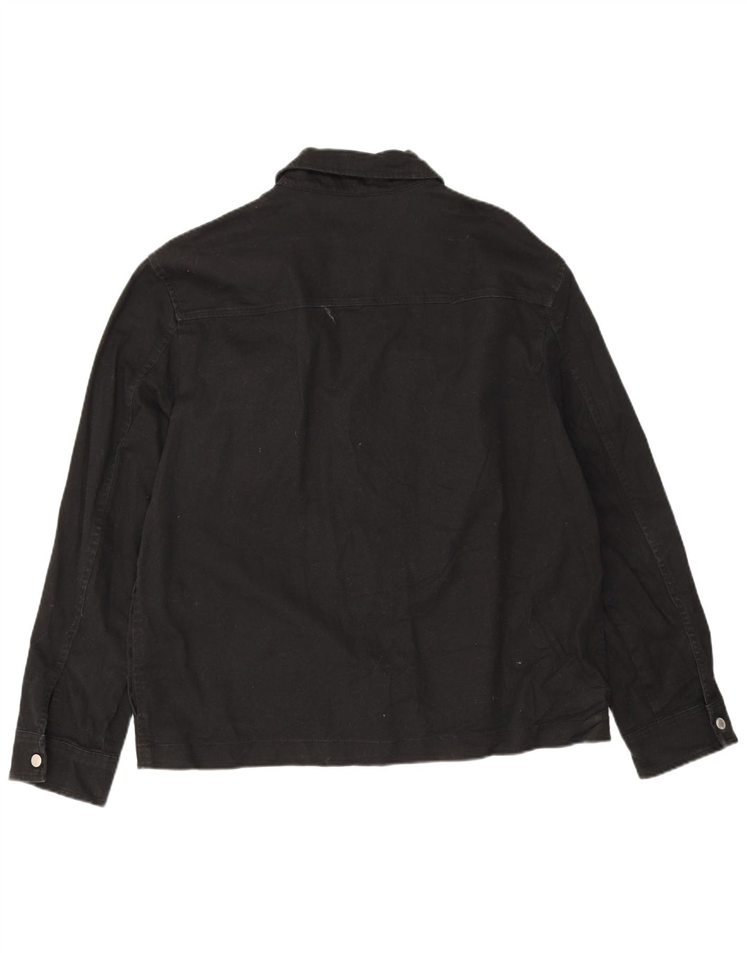 Zara Mens Bomber Jacket UK 42 XL Black Cotton