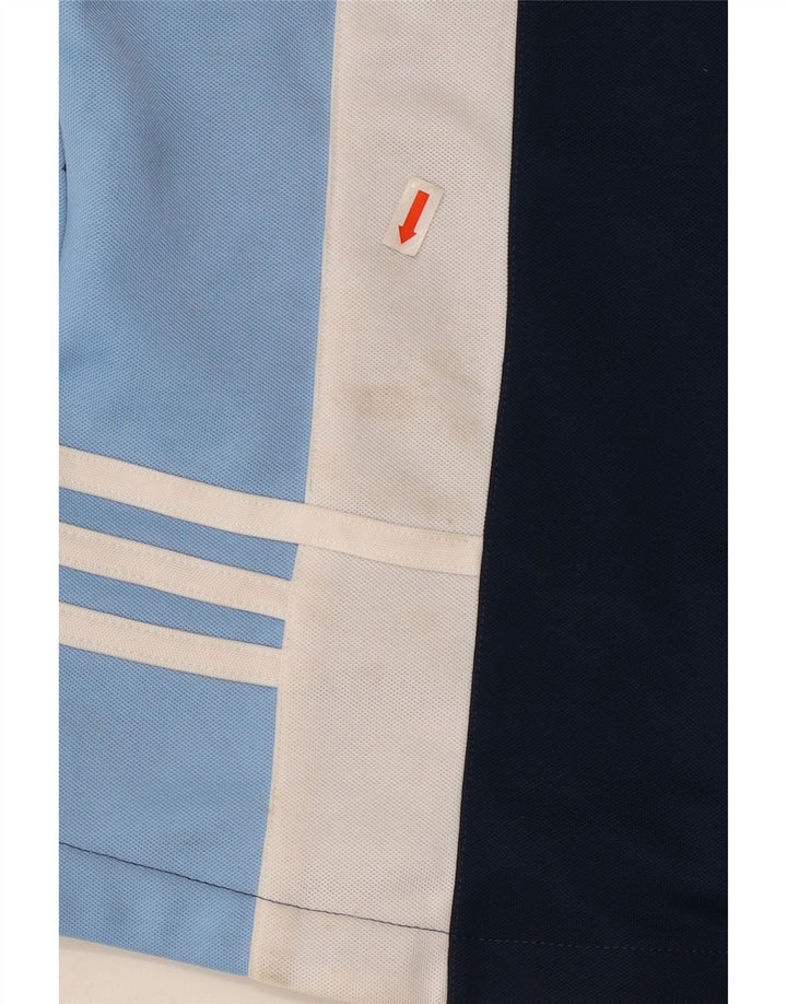 ADIDAS Womens Tracksuit Top Jacket UK 16 Large Navy Blue Colourblock