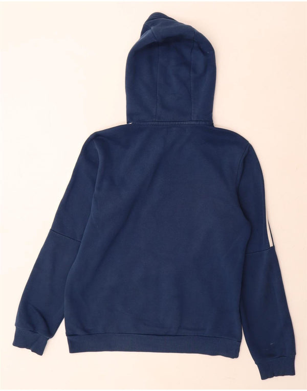 Adidas Mens Zip Neck Hoodie Jumper Small Navy Blue Cotton