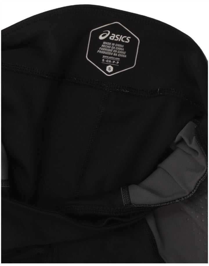 ASICS Womens Graphic Leggings UK 10 Small  Grey Colourblock