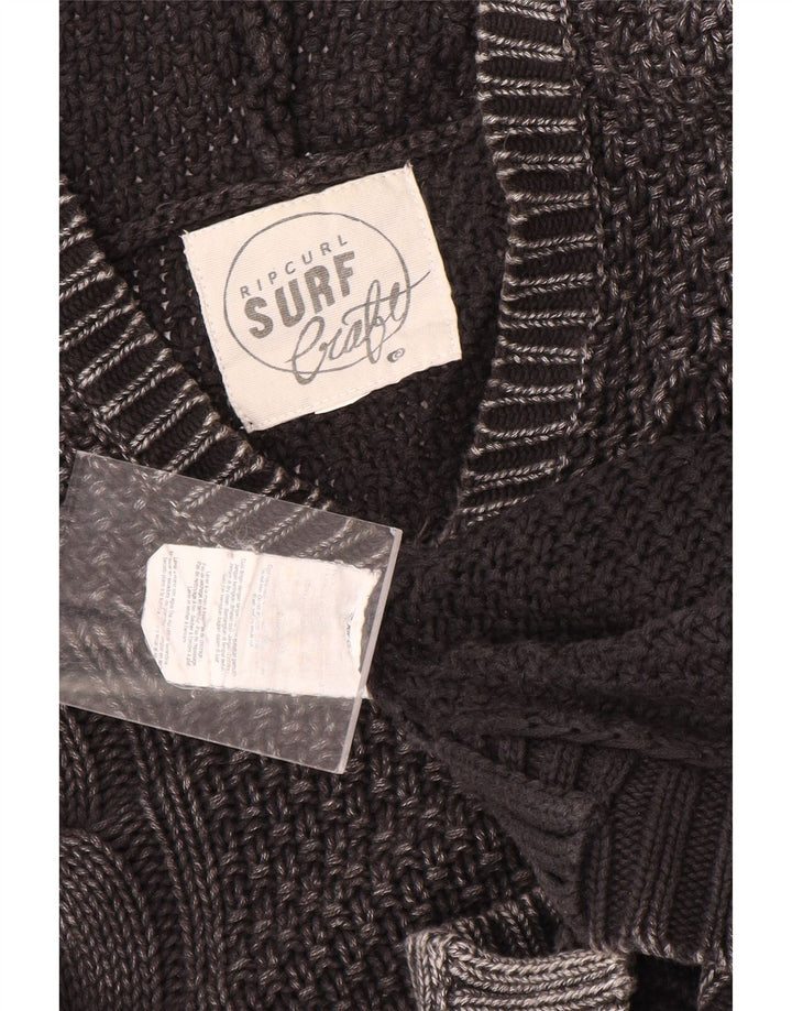 Rip Curl Mens Hooded Jumper Sweater Medium Grey Cotton