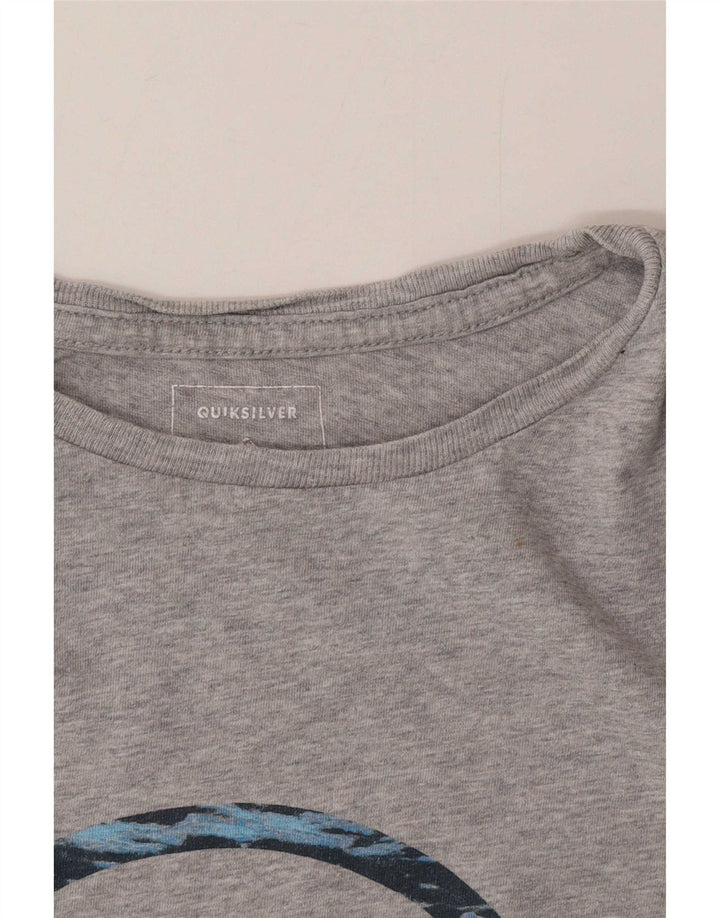 Quiksilver Mens Graphic T-Shirt Top Large Grey