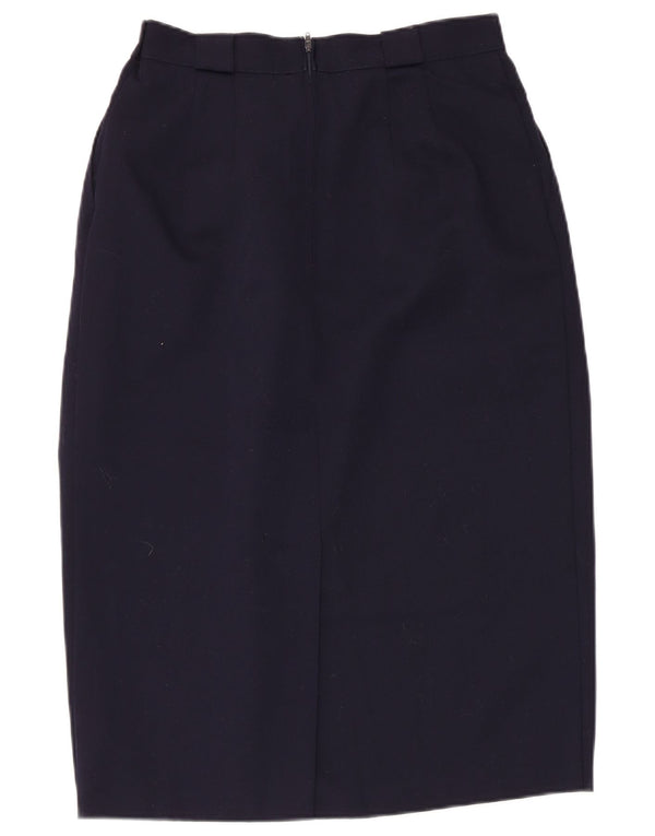 Marks & Spencer Womens High Waist Pencil Skirt IT 44 Medium W28 Navy Blue