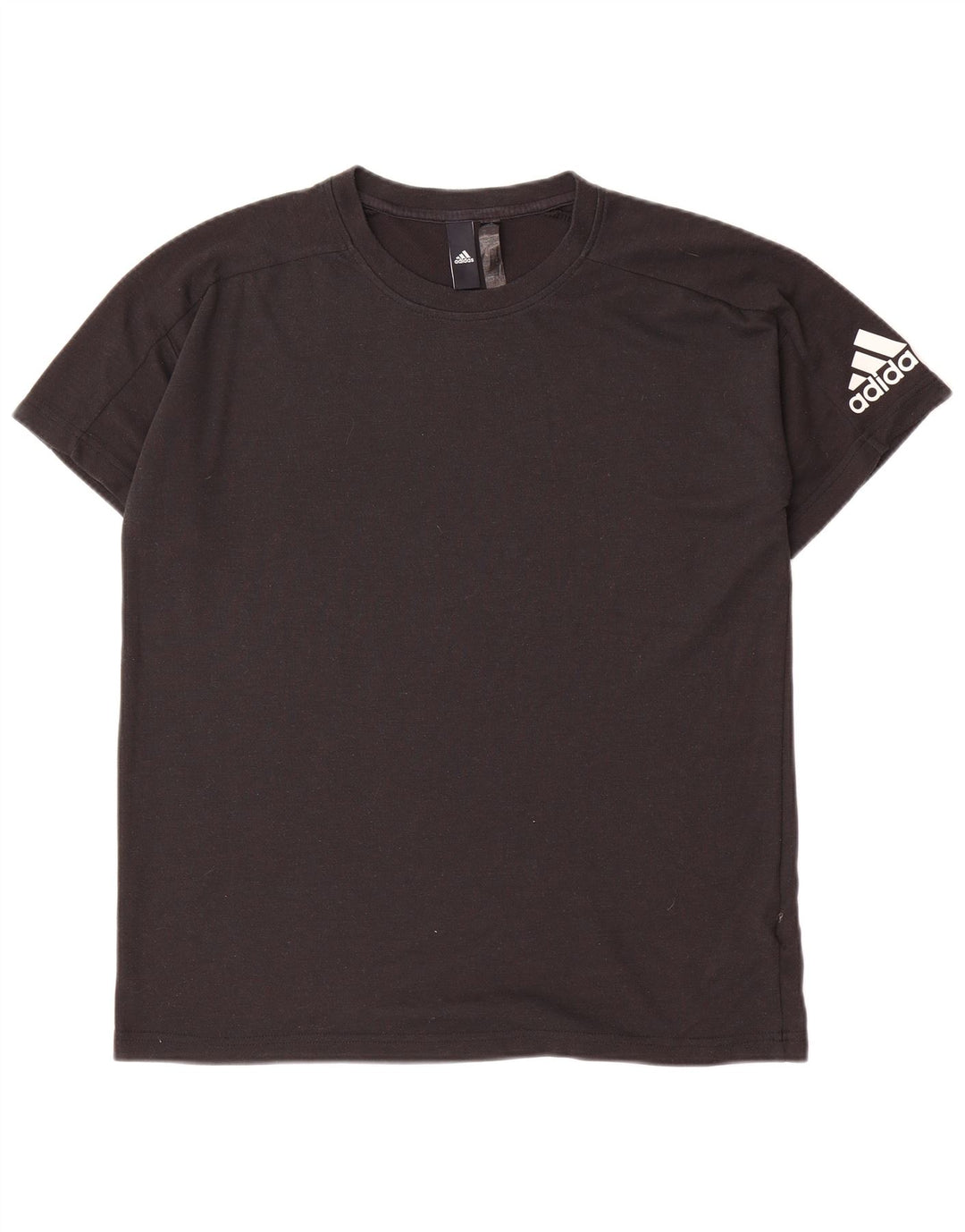 Adidas Mens T-Shirt Top Medium Black Polyester