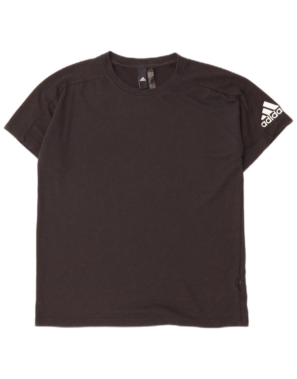 Adidas Mens T-Shirt Top Medium Black Polyester