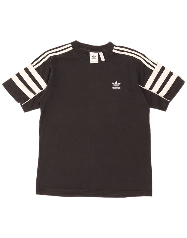 Adidas Mens T-Shirt Top Medium Black Cotton