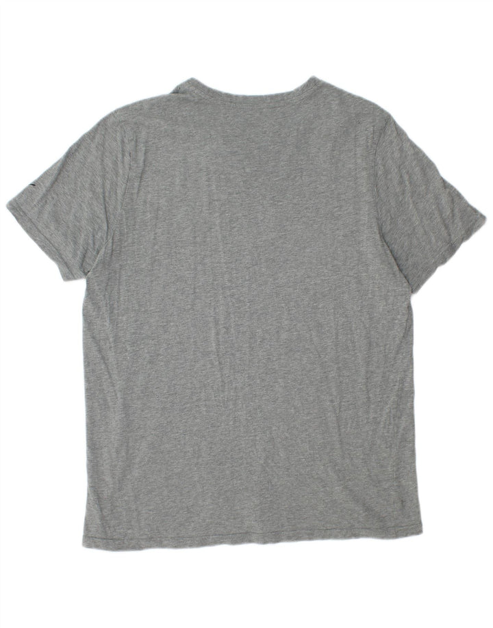PUMA Mens Graphic T-Shirt Top Large Grey Flecked