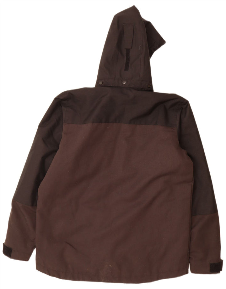 Helly Hansen Mens Graphic Windbreaker Jacket UK 40 Large Brown Colourblock