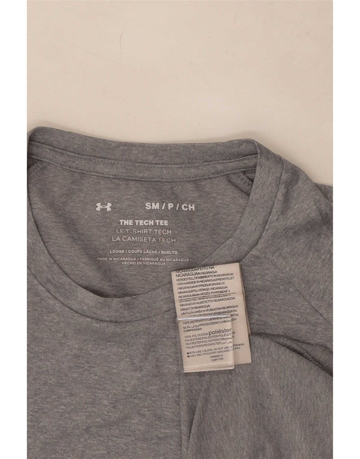 Under Armour Mens T-Shirt Top Small Grey Polyester