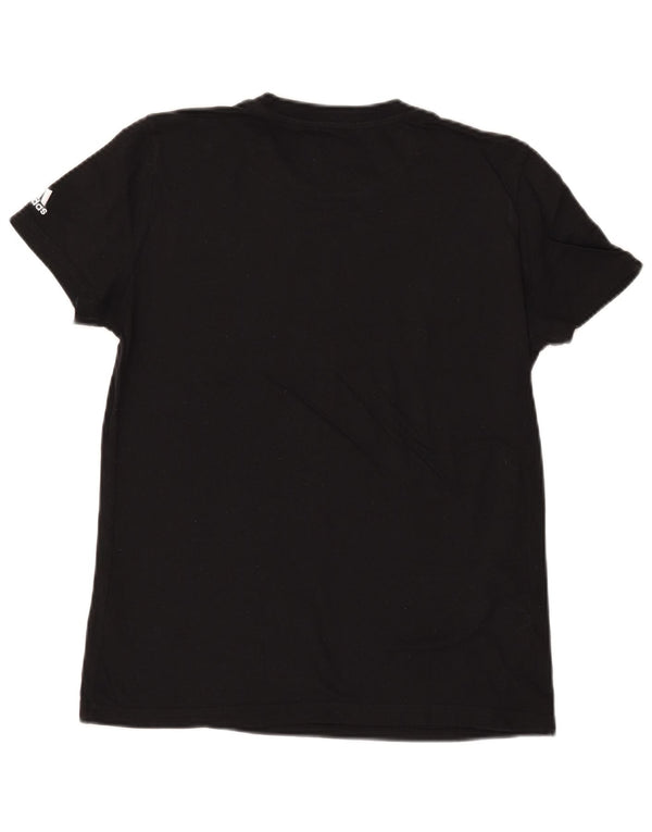 ADIDAS Womens Graphic T-Shirt Top UK 16/18 Large Black Cotton