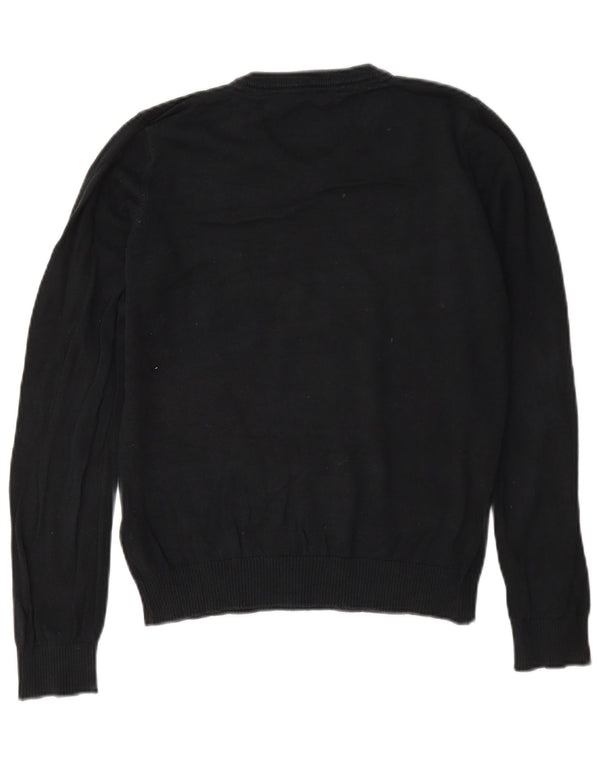 Marks & Spencer Boys Slim V-Neck Jumper Sweater 12-13 Years Black Cotton