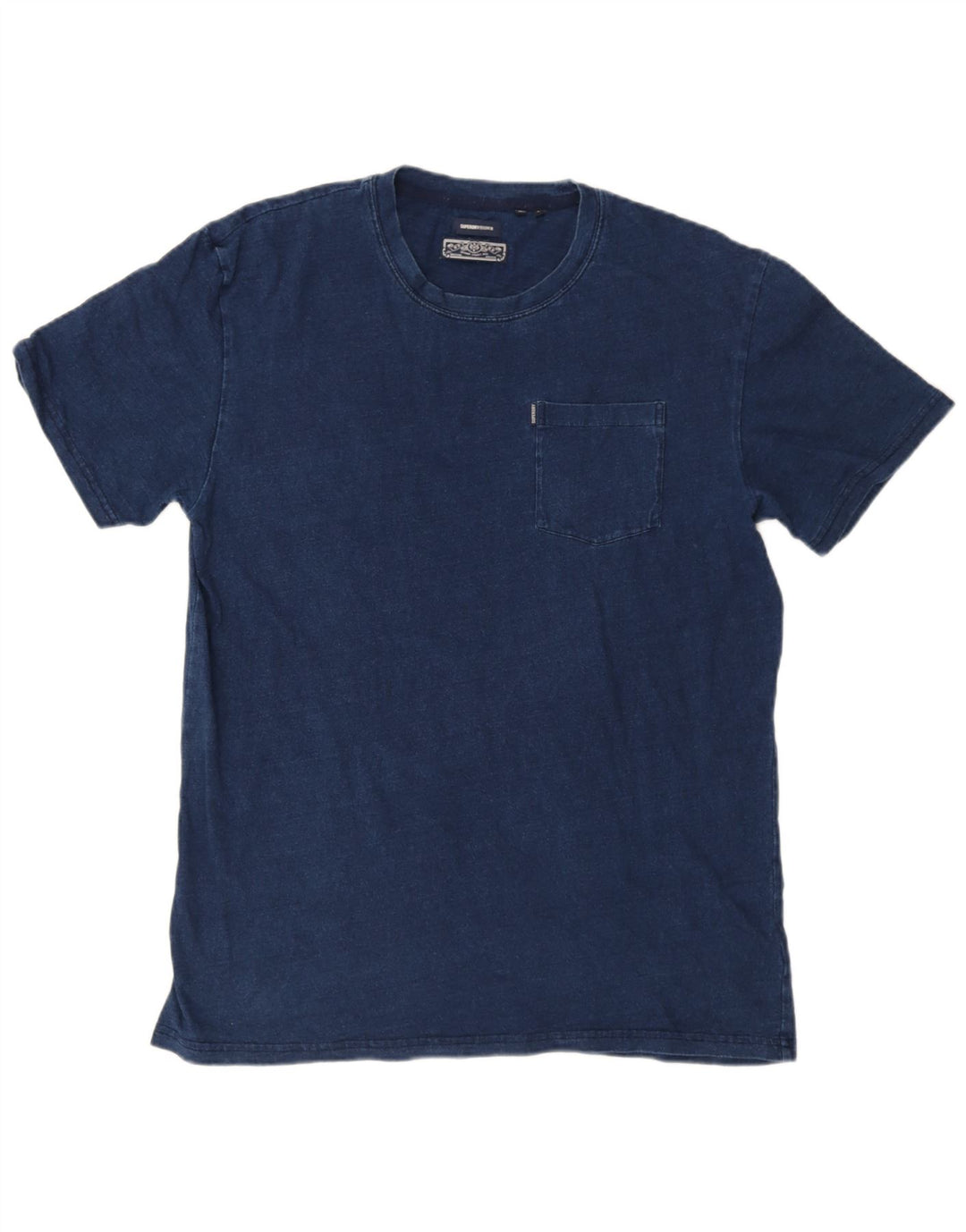 SUPERDRY Mens T-Shirt Top Large Navy Blue Cotton