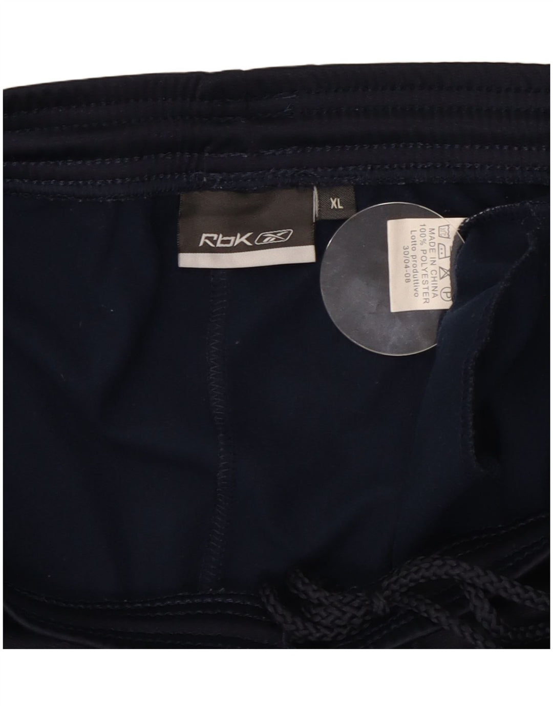 Reebok Mens Tracksuit Trousers XL Navy Blue Polyester