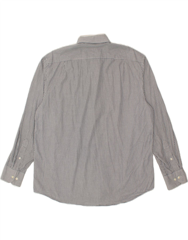 IZOD Mens Shirt Large Grey Gingham Cotton Vintage Izod and Second-Hand Izod from Messina Hembry 