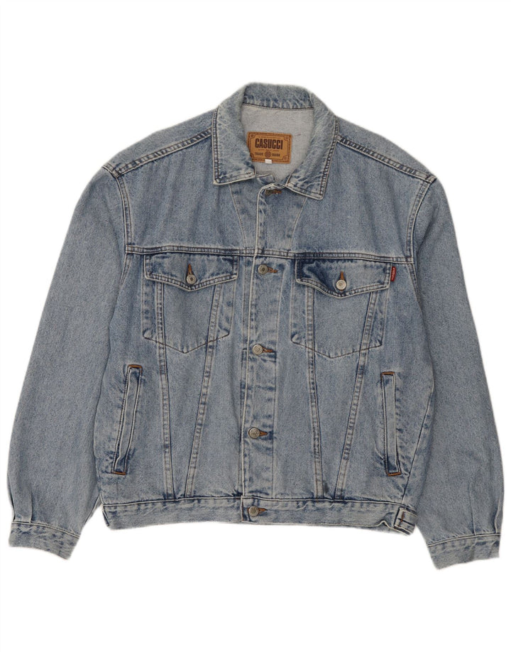 Cassuci Mens Denim Jacket UK 38 Medium Blue Cotton