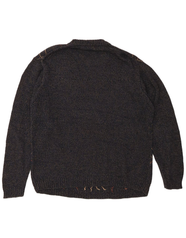 DOCKERS Mens Crew Neck Jumper Sweater XL Navy Blue Argyle/Diamond Cotton