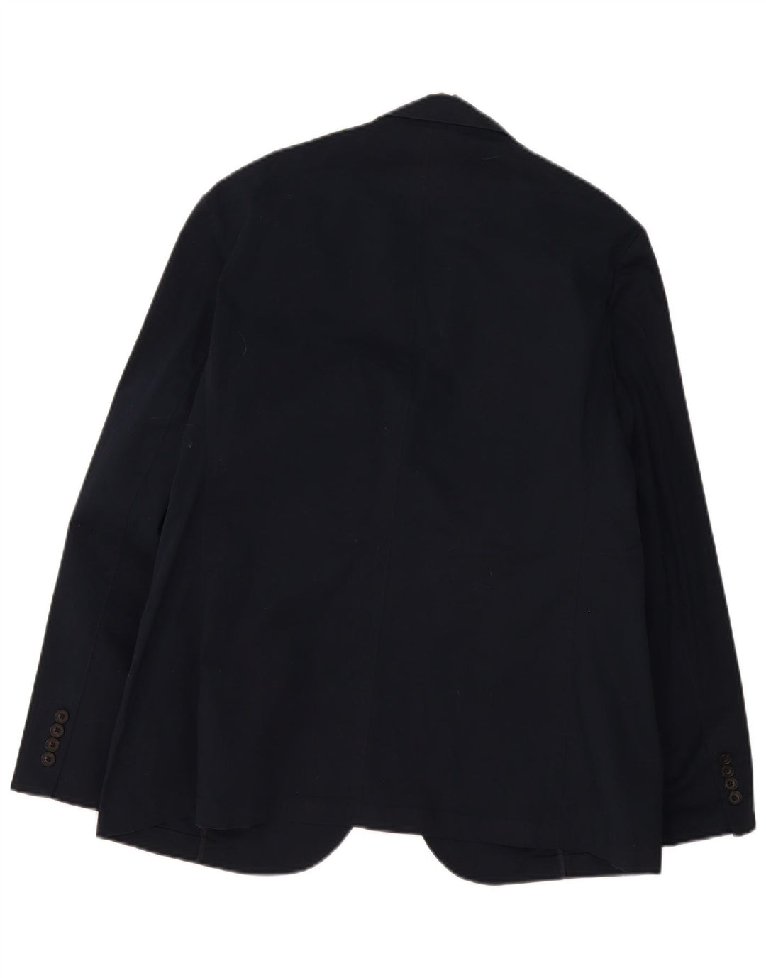 Marks & Spencer Mens 2 Button Blazer Jacket UK 44 XL Navy Blue Cotton