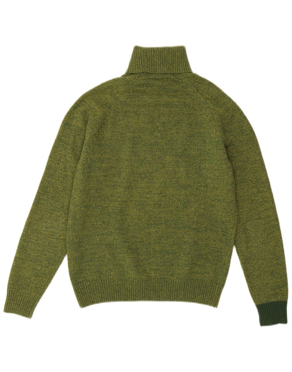 HARMONT & BLAINE Womens Roll Neck Jumper Sweater UK 14 Medium Green