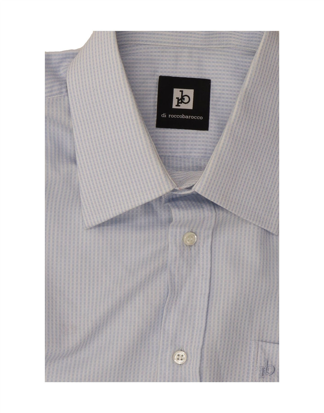 ROCCOBAROCCO Mens Shirt Size 16 41 Large Blue Striped Vintage Roccobarocco and Second-Hand Roccobarocco from Messina Hembry 