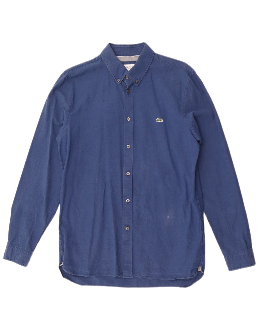 Lacoste Mens Slim Fit Shirt Size 40 Medium Navy Blue Cotton