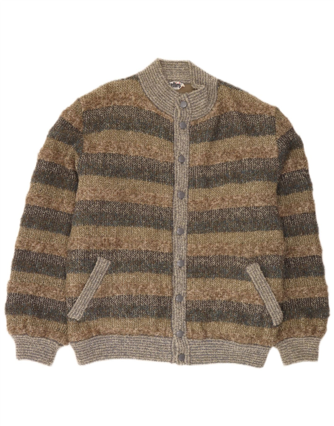 Cellini Mens Cardigan Sweater IT 52 Large Multicoloured Striped