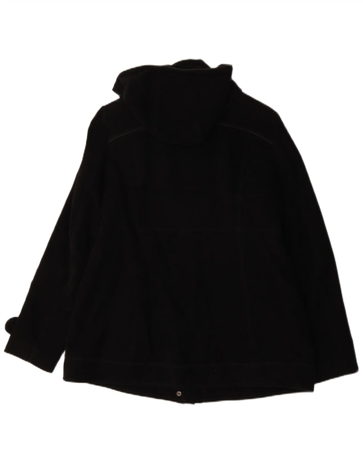 GEOX Womens Respira Duffle Coat UK 12 Medium Black Cotton