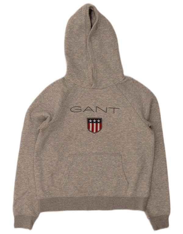 Gant Boys Graphic Regular Fit Hoodie Jumper 14-15 Years Grey Cotton