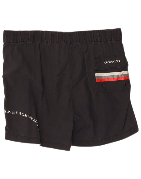 Calvin Klein Mens Graphic Swimming Shorts Medium Black Nylon