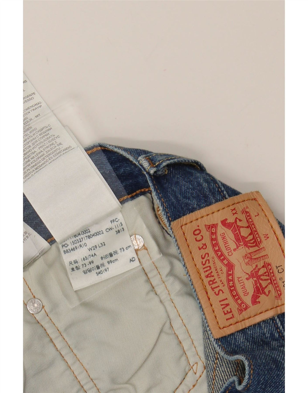 LEVI'S Mens 501 Straight Jeans W29 L26 Blue Cotton Vintage Levi's and Second-Hand Levi's from Messina Hembry 