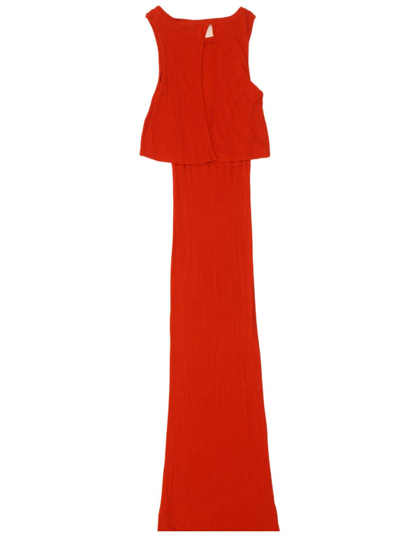 Topshop Womens Sleeveless Maxi Dress UK 8 Small Red