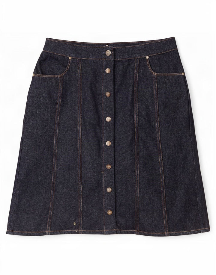 Lee Womens Denim Skirt W28 Medium Navy Blue Cotton