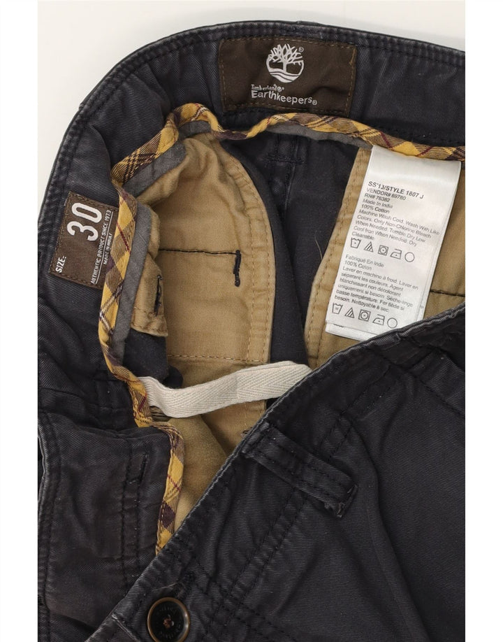 TIMBERLAND Mens Earthkeepers Chino Shorts W30 Medium Navy Blue Cotton