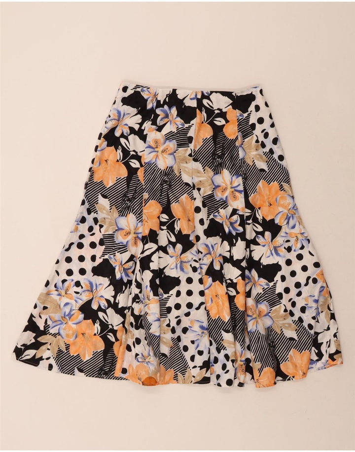 VINTAGE Womens A-Line Skirt W28 Medium  Multicoloured Floral Vintage Vintage and Second-Hand Vintage from Messina Hembry 