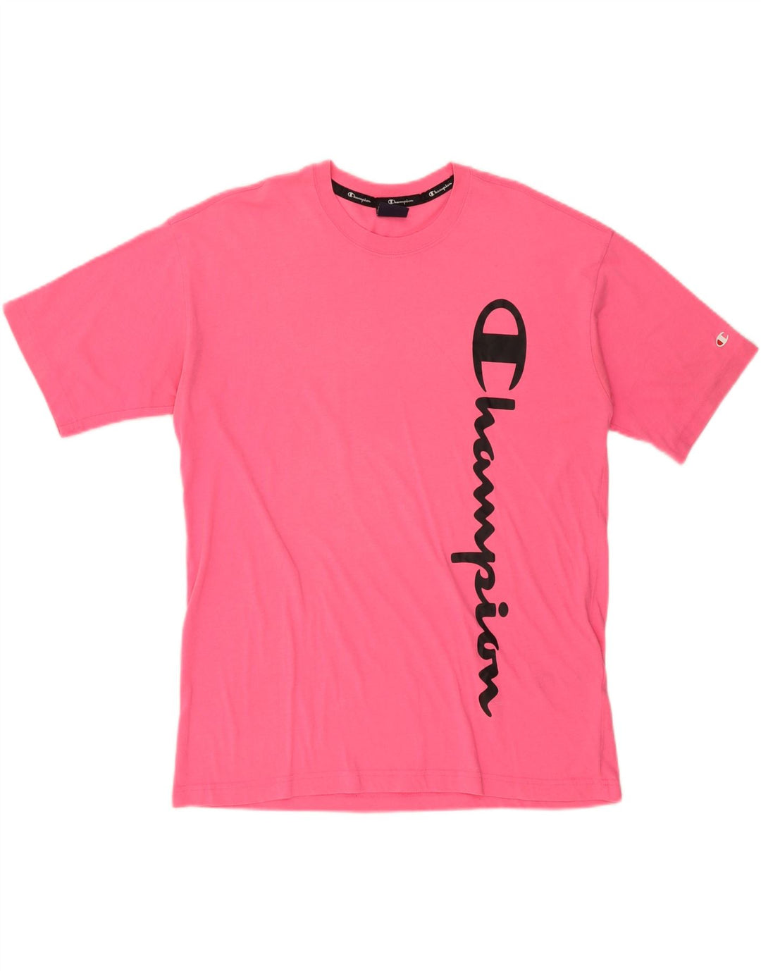 CHAMPION Mens Graphic T-Shirt Top Medium Pink Cotton