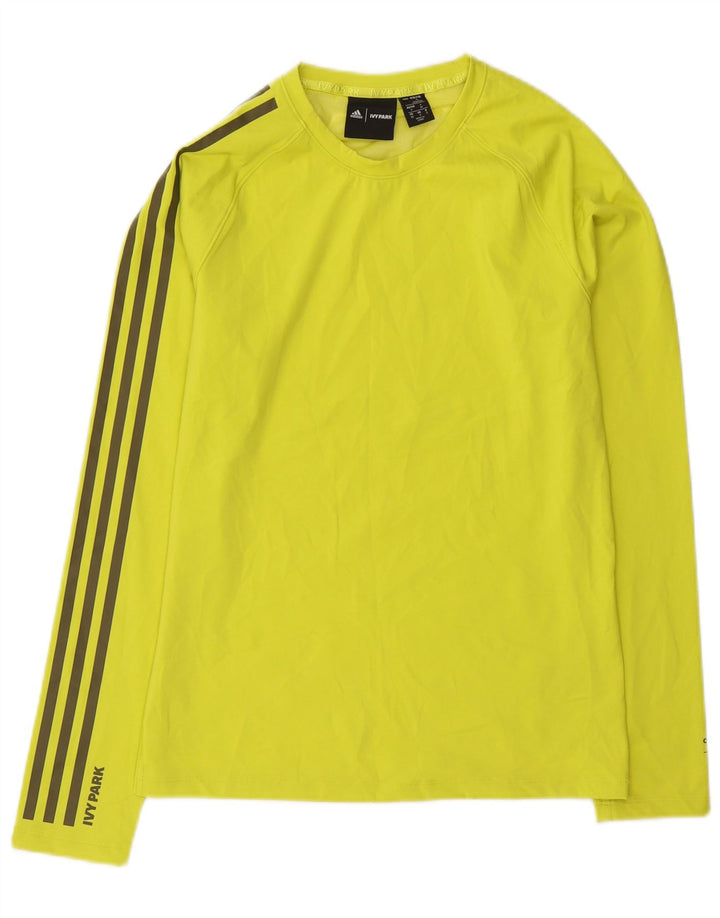 Adidas Mens Ivy Park See Through Top Long Sleeve Small Yellow Polyester