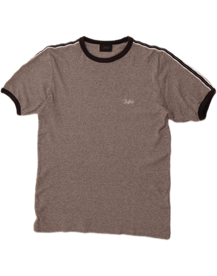 BUFFALO Mens T-Shirt Top Medium Grey Cotton