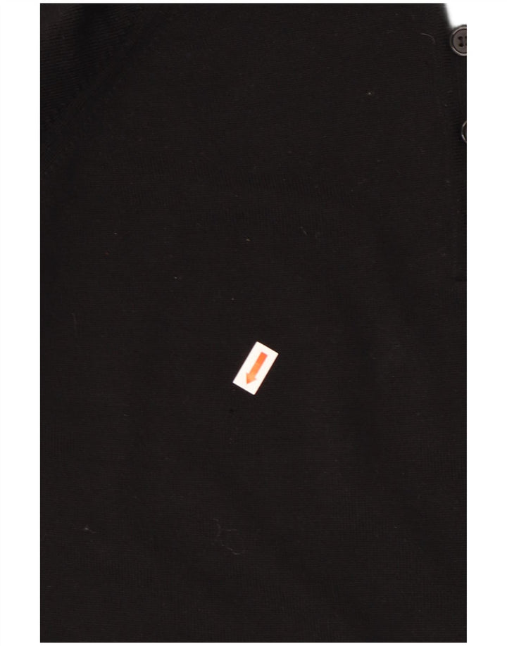 CZARINA Womens Polo Neck Jumper Sweater UK 16 Large Black Wool